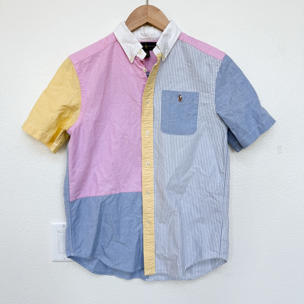 Ralph Lauren Pastel Boy’s Button Up Shirt Size L